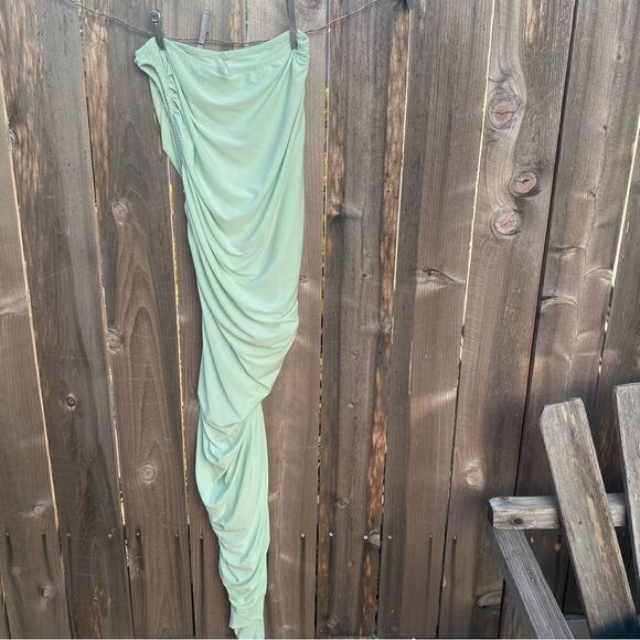 Norma Kamali DIANA GOWN midi dress color sea foam size medium - Picture 5 of 9